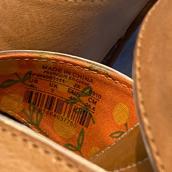 Fossil Leather Wooden Heel Platform Sandals - Picture 12 of 14